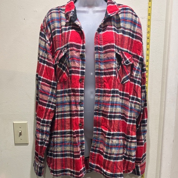 Ruff Hewn Red and Blue Plaid Shirt - Picture 1 of 4